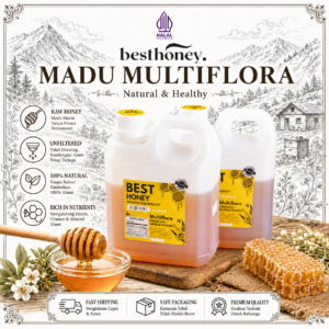 best honey madu multiflora asli paket bundling | isi 2 botol 1kg tanpa campuran