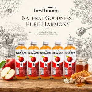 best honey paket cuka apel with mother 5pcs 250ml
