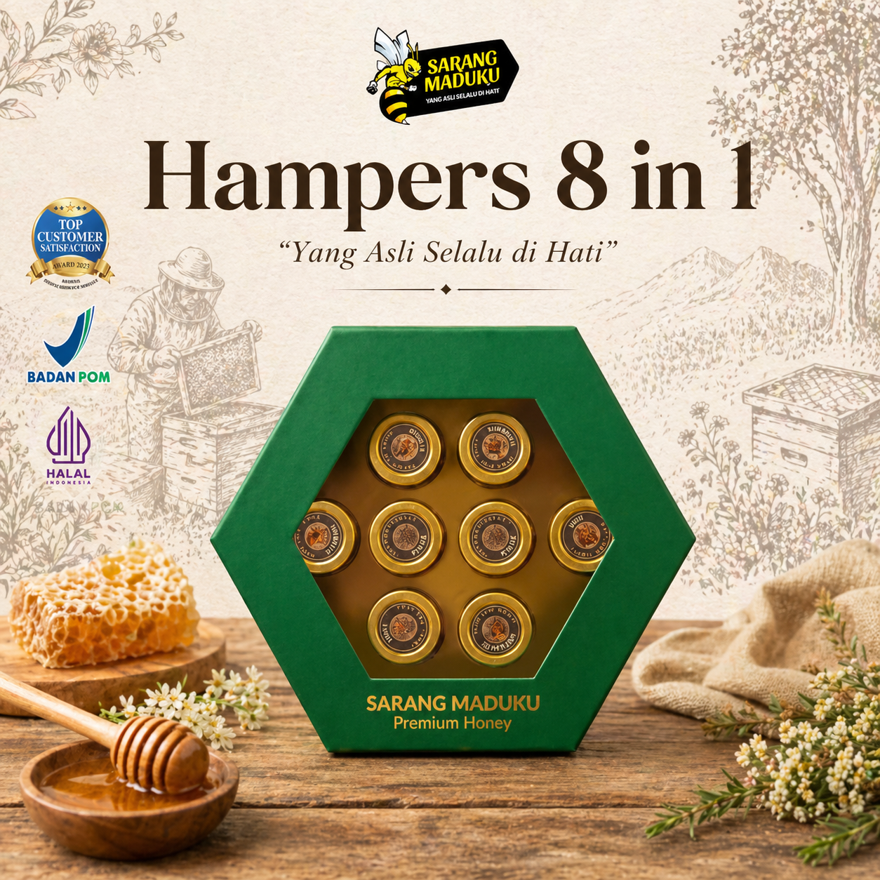 best honey hampers 8in1 madu nektar dan madu hutan asli + kartu ucapan best honey hampers 8in1 madu nektar dan madu hutan asli + kartu ucapan