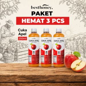 best honey paket cuka apel with mothers original 3 pcs 250ml